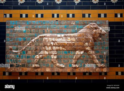 Lion Relief Procession Street Babylon Neo Babylon Nebuchadnezzar Ii