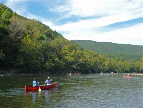 Canoeing View Of The Mountains Canoe Kayak Tubing Camp The
