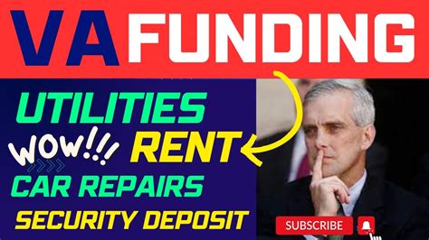 VA Funding (Money) for Rent, Utilities, Car Repairs, Security Deposits