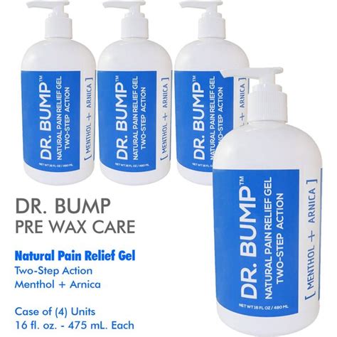 Dr Bump Natural Pain Relief Gel Two Step Action Menthol Arnica Pre