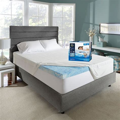 The result is a perfectly plush sleeping experience the ultimate in cool, comfortable sleep with serta's 3 gel memory foam mattress topper. Serta SoothingCool 3-inch Gel Memory Foam Mattress Topper ...