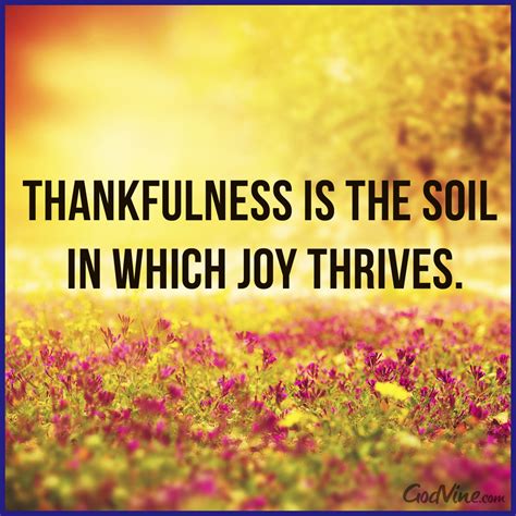 Thankfulness Is The Soil In Which Joy Thrives Your Daily Verse
