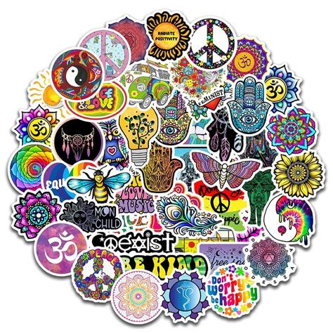 Hippie Peace Stickers Arothy