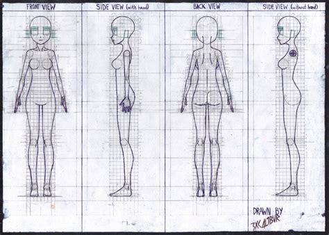 Anime Female Body Template How To Draw A Female Body Easy Drawing Art
