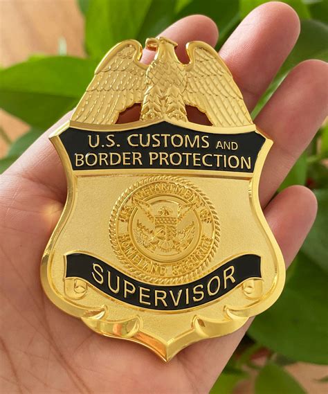 Us Cbp Supervisor Customs And Border Protection Badge Solid Copper Rep