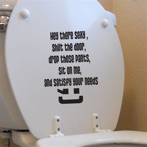 dsu funny toilet decal sticker hey sexy love sit on me toilet quotes sticker character barthroom