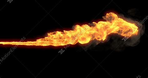 Realistic Stream Of Fire With Alpha Channel Stock