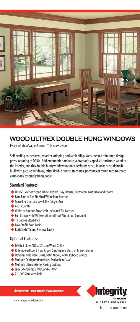 Integrity Wood Ultrex Double Hung Window 7x16 Sign 25window Cling