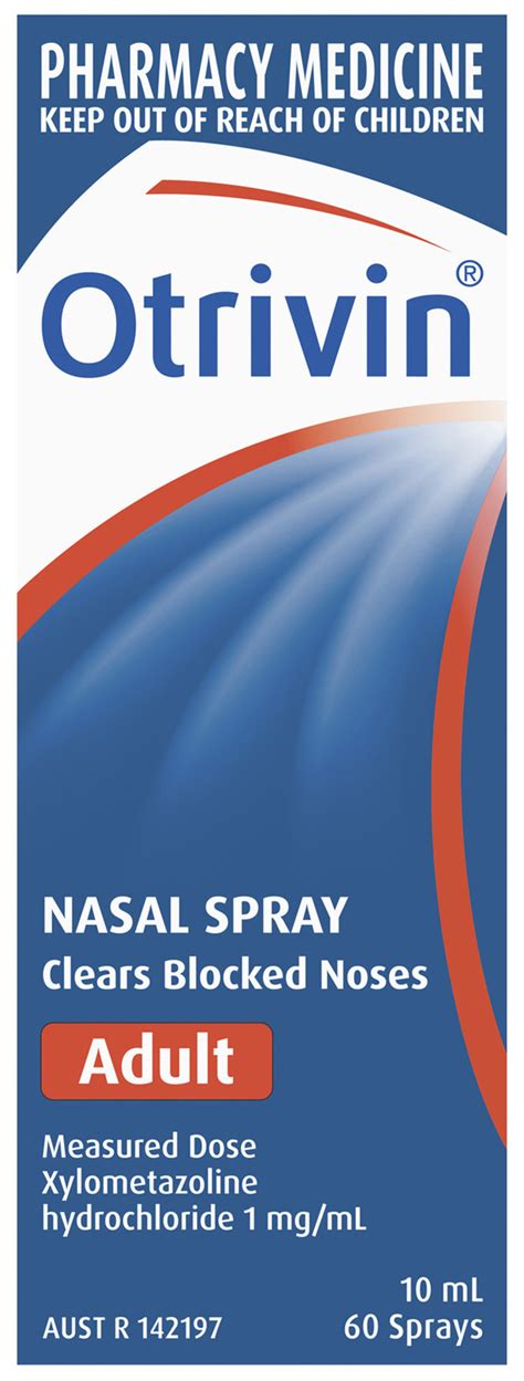 Otrivin Adult Nasal Spray For Blocked Nose 10ml Glengarry Pharmacy Shop
