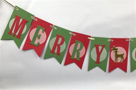 Handmade Merry Christmas Banner Makes A Great Christmas Decoration For