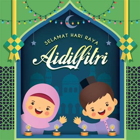 Hari Raya Kids Cartoon Free Vector Sergiokruwhorn