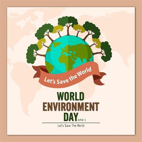 Día mundial del medio ambiente Vector Premium