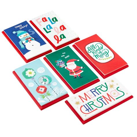 Colorful And Casual Money Holder Boxed Christmas Cards Assortment Pack