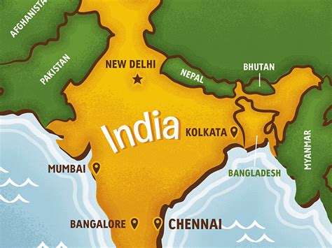 Map Of India For Kids