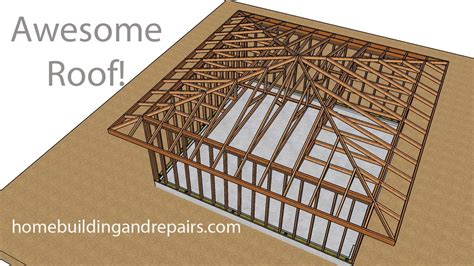 Engineered Hip Roof Truss System For Two Car Garage Framing Ideas