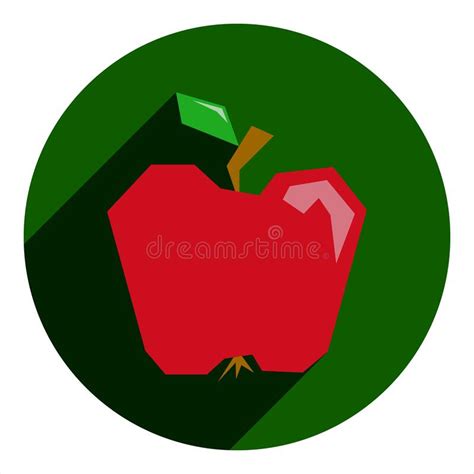 Flat Icon Of Abstract Apple Stock Illustration Illustration Of Circle