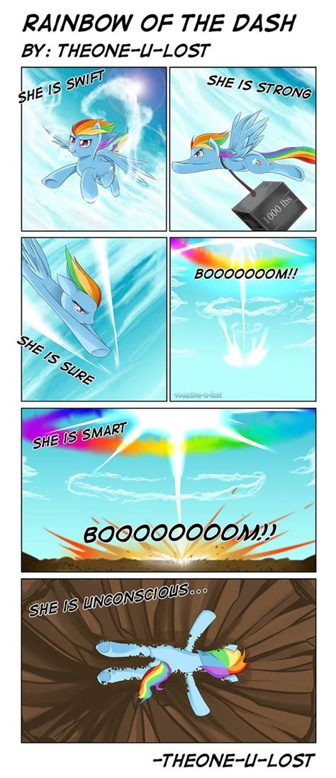 The Comic Strip Shows How Rainbows Are Flying Through The Sky And What