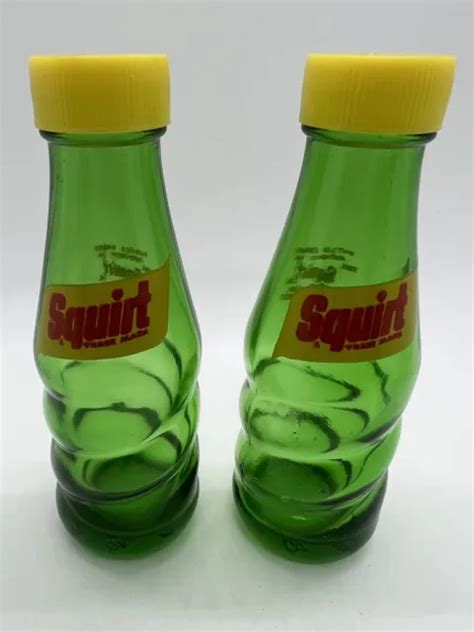 Vintage Squirt Soda Bottle Salt And Pepper Shakers Glass Bottle W