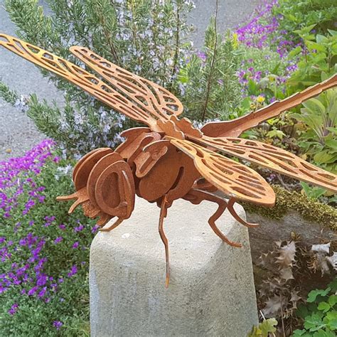Dragonfly Yard Art Etsy