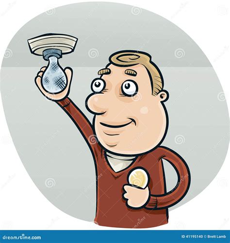 Lightbulb Change Stock Illustration Illustration Of Grin 41195140