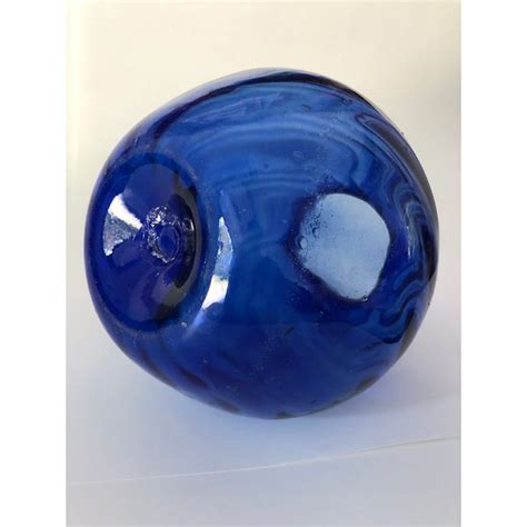 Vintage Hand Blown Cobalt Blue Ruffled Edge Vase Chairish