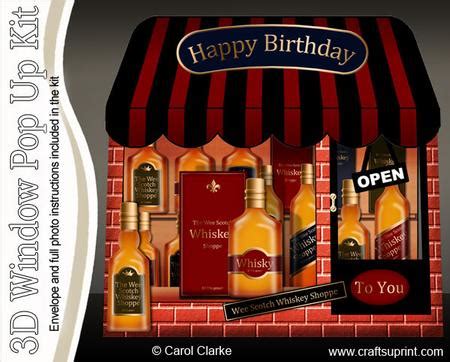 Create & design greeting cards to print or send online as ecards. 3D the Whiskey Shoppe Window Pop Up Card Decoupage ...