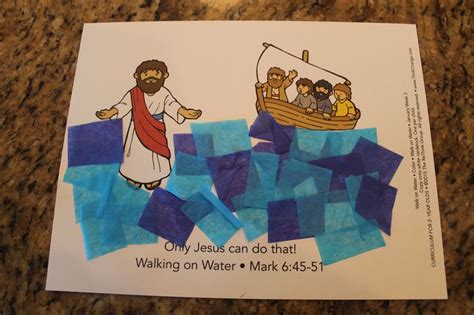 Jesus Walks On Water Crafts Pinterest Water Sunday School And School