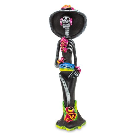 Day Of The Dead Catrina Ceramic Sculpture Crafted By Hand Catrina The