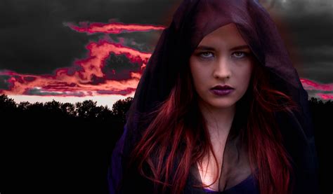 Wallpaper Sunset Red Clouds Dark Landscape Eyes Witch Foreboding Wicked Erie