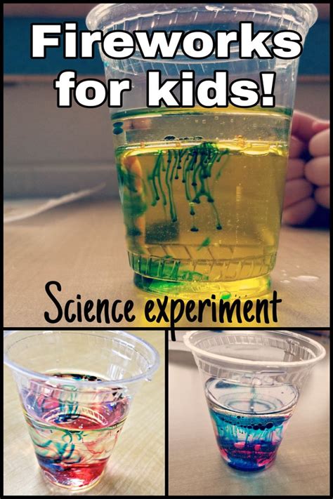 Easy Fireworks For Kids Easy Science Experiments Science Experiments
