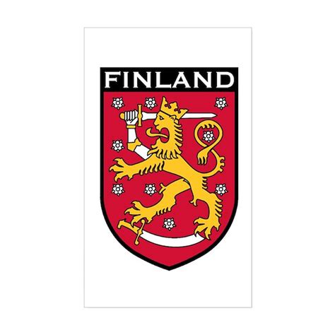 Finland Coat Of Arms Rectangle Decal By Snapetees