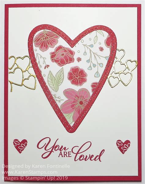 Cyfun design love hearts drifting bottle dies and stamp sets for card making welcome home,your light makes all bright,words clear rubber stamp for diy scrapbooking paper crafting handmade crafts. All My Love Hearts Valentine Card | Stamping With Karen