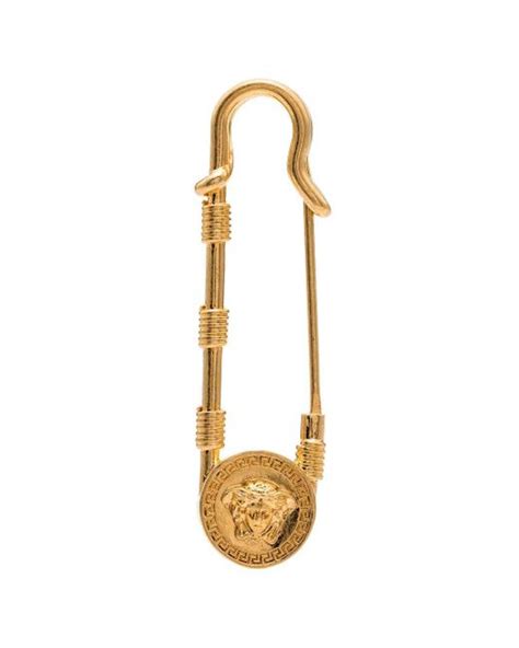 Versace Medusa Safety Pin Brooch In Gold Metallic Save 8 Lyst