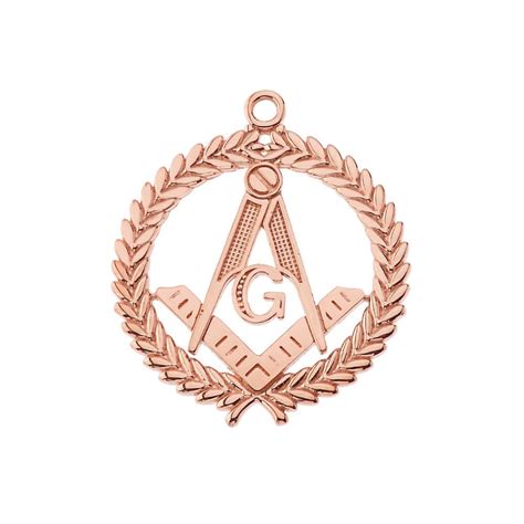 Round Freemasonmasonic Symbol Pendant Necklace In Gold In 2022