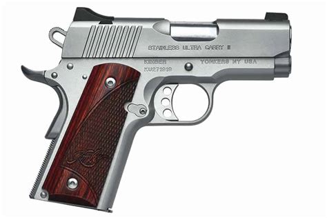 Kimber 1911 Stainless Ultra Carry Ii 45acp Pistol Checkered Wood Grips 30 3200330 Nagel