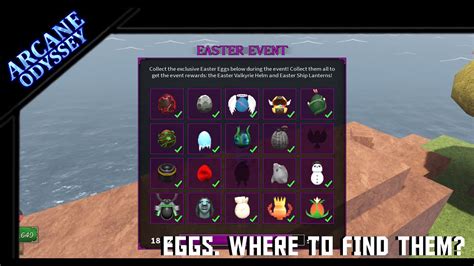 Arcane Odyssey How To Obtain All The Eggs In Egg Hunt Youtube