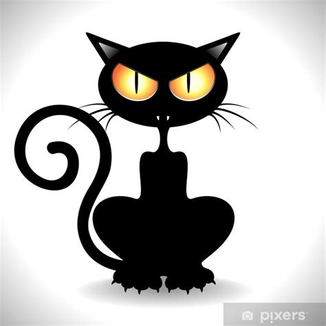 Sticker Angry Black Cat Angry Black Cat Clip Art Vector Frpixersbe