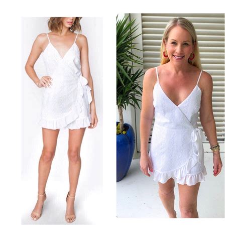 White Eyelet Faux Wrap Romper Dress with Ruffle Hem | Dresses, Romper dress, Wrap romper