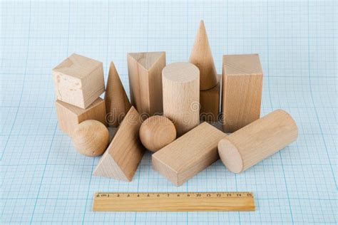 Wooden Geometric Shapes Stock Image Image Of Dimensions 66845759