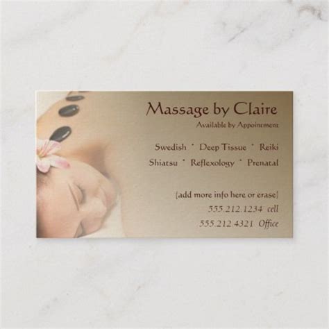 Massage Therapy Business Card In 2021 Massage Therapy Business Cards Massage
