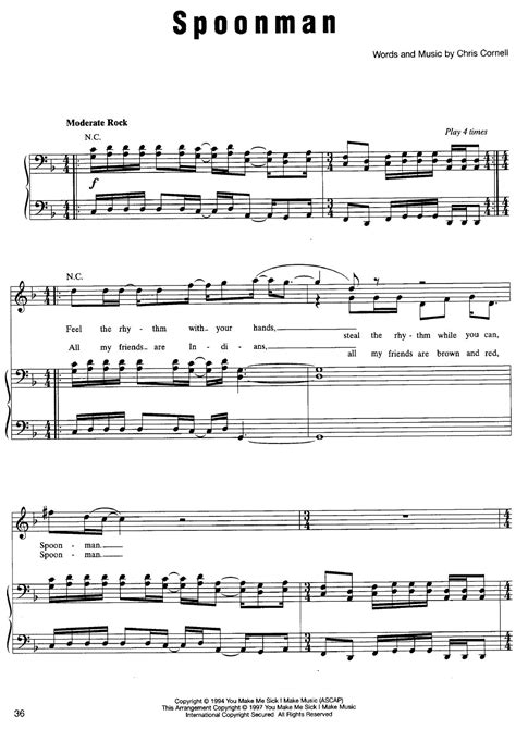 Soundgarden-Spoonman Sheet Music pdf, - Free Score Download ★
