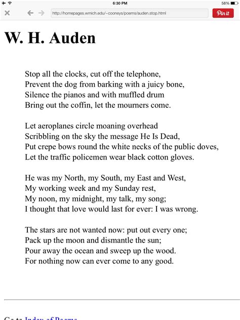 Auden My Favourite Poem Bring It On Let It Be Song Lyrics Physics