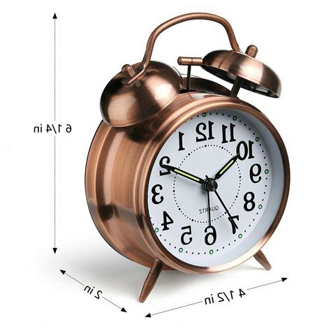 Peakeep 4 Twin Bell Alarm Clockmetal1 Year Unlimited