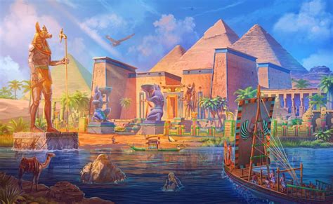 Ancient Egypt By Ilijamandic Ancient Egyptian Cities Egypt Concept Art Ancient Egypt Art