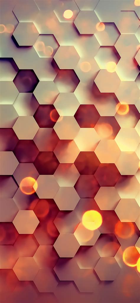 Anime Wallapper Vy40 Honey Hexagon Digital Abstract Pattern