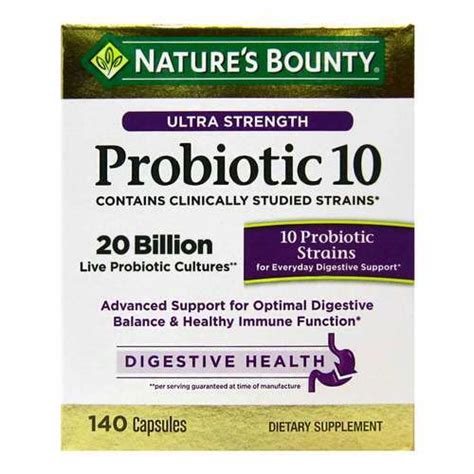 Natures Bounty Probiotic 10 140 Capsules Evitamins Canada