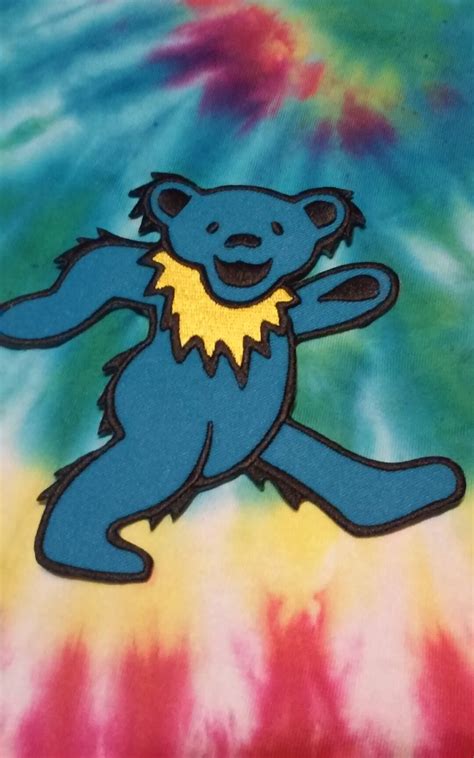 Dancing Bear Patch Grateful Dead Patch Iron On Patch Jerry Etsy