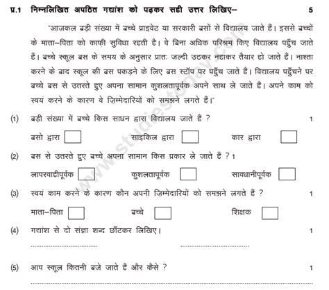 Cbse Class Hindi Question Paper Set N Grade Ukgenglish My Xxx Hot Girl