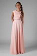 modest prom dress, soft lace bodice is complimented by lovely beading ...