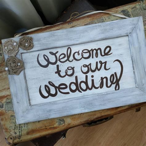 Wedding Welcome Sign Reception Signage Wood Wedding Sign Etsy